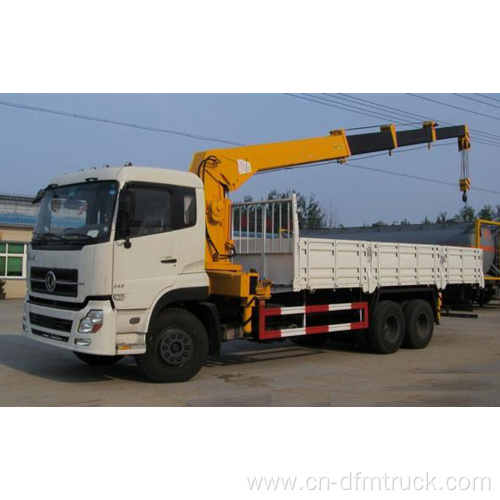 Dongfeng 6x4 vehicle equipped crane 10T 4 section